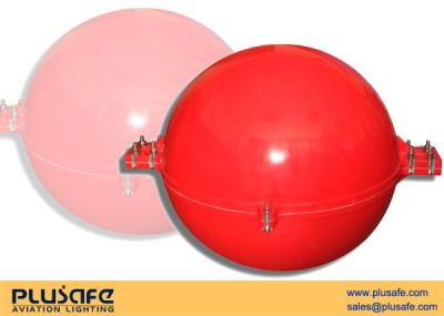 China FRP Aircraft Warning Sphere 230Mpa Bending Strength Colorfast Red Color for sale