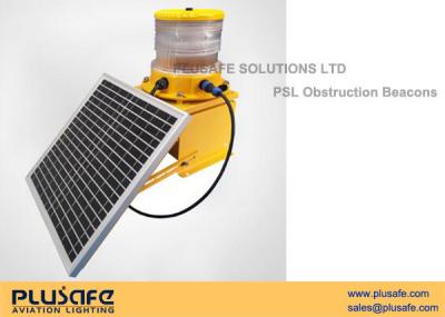 China LED Solar Powered L864 Red Flashing Obstruction Beacon Free Maintenance 15 days Without Sunshine for sale