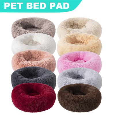 China Breathable Cat House Plush Round Pet Dog House Bed Winter Mat Dog Mat Pet Products Warm Pet Bed for sale