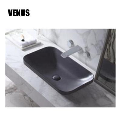 China Modern black matte ceramic hand wash basin for sale