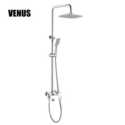 China Without Slide Bar Single Handle Wall Mounted Bathroom Rain Shower Faucet Set for sale