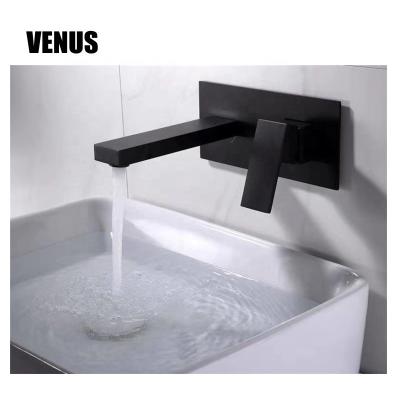 China Metered Faucets Best Selling Wall Mounted Basin Faucet Brass Hidden Basin Mixer 2 Holes Basin Faucet for sale