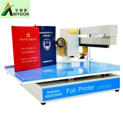 China Hotels Amydor 3025 full automatic digital hot stamping foil/amd3025 digital foil printer for diary cover,leather,notebook,hardcover book for sale