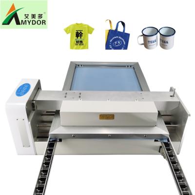 China Hotels no film,exposure needed,digital silk screen transfer printer transfer silk screen machine for T-shirt apparel AMD550A for sale