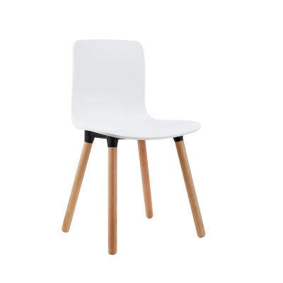 China Cooling White PP Plastic Dining Chair With Good Price for sale