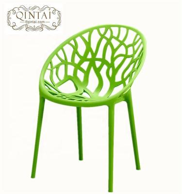 China Leisure Chair Cheap Price PP Monoblock Chair Tree Style Dining Chair for sale