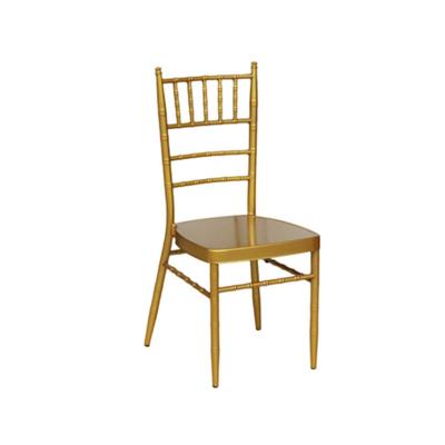 China Modern Apperance Garden Banquet Chiavari Chairs Gold Bamboo , Metal Bamboo Chairs for sale