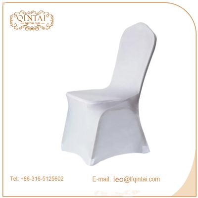 China Durable Color Good Quality White And Red Material Banquet Chair Cover for sale