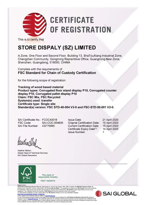 FSC - STORE DISPLAY (H.K.) LIMITED