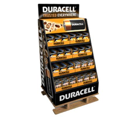 China For Promotion and Attarct Your Customers Supermarket Retail Floor Display Ideas Duracell Car Pallet Battery Display Rack Foldable Paper Holder for sale