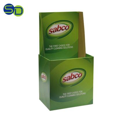 China Cardboard Paper Display Stand /Cardboard Bin For Advertising And Promotion Of Alibaba Store for sale