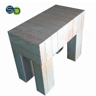 China Hard Paper POP Table Cardboard Chair, Customized Corrugated Hard Cardboard Furniture, Exhibition Booth Paper Chair for sale