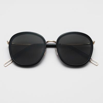 China 2021 Light Weight Fashion Round Eye 400 Oversized Custom Sunglasses Young Glass UV Stylish Cheap Glasses for sale