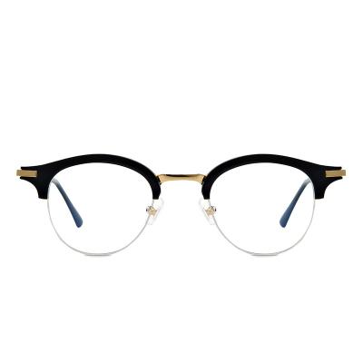 China From YC015 2019 Simple Design Titanic Optical Glass Metal Eyeglass Light Soft Lightweight Frame Italy Wholesale for sale