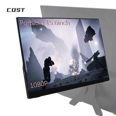 China Custom Computer Monitor 1080P Non Curved Portable 15.6 Laptop Monitor Supplement Gaming Monitors for sale