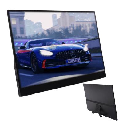 China 15.6 inch 1080p non curved dual C screen slim type 800:1 led portable display screen for game and smart phone for sale