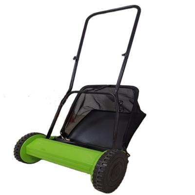 China Portable Grass Box Grass Cutter 12inch Manual Hand Held Push Mini Reel Lawn Mower Makers With Blade for sale