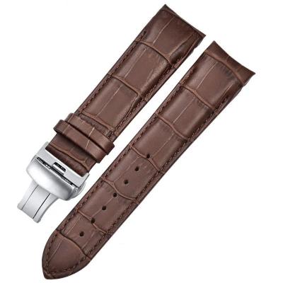 China Breathable Watch Strap Leather Watch Band  Male and Female T035 Bracelet Accessories Instead of 22mm23mm24mm Curved Mouth for sale