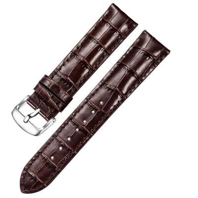 China Breathable Leather Watch Band 1853 Male and Female Bow Buckle Watch Strap Bracelet for sale