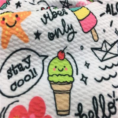 China 230gsm Breathable Polyester 230gsm Wholesale Jacquard Fabric Digital Printed Cocos Melon Design Green Ball Custom 100% Fabric For Making Hairbows for sale