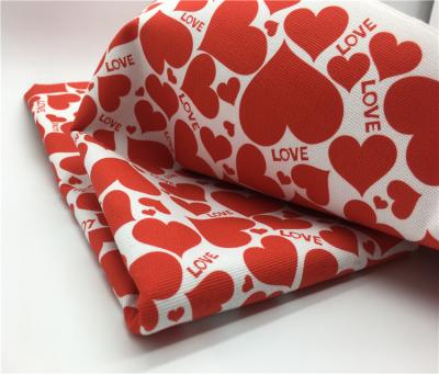 China Low MOQ Anti Static Wholesale LOVE Custom 100% Cotton Printing Canvas Fabric Woven Fabric For Mini Banner for sale