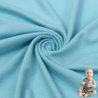 China Anti-bacteria No MOQ Free Sample Elastic Soft Knitted Bamboo Fabric For Baby Clothing for sale