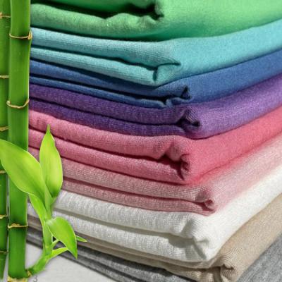 China Anti-bacteria Good Prices China Natural Organic Bamboo Fiber Jersey Fabric Eco-friendly 100% Rayon Spandex Anti Bacterial Fabric For Baby Legging Clot for sale