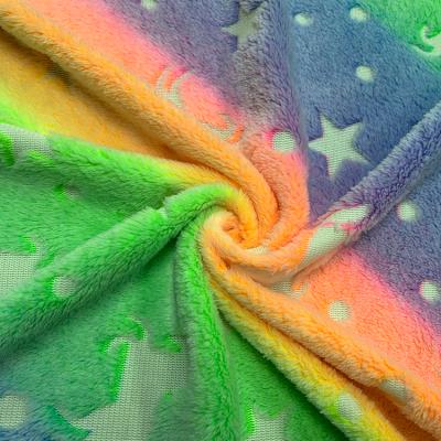 China Anti-Static Luxury Fleece Kids Safety Super Soft Glow In The Dark Fleece Blanket For Bedroom Decor for sale