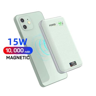 China Powerbank 10000mAh Wireless Charger Mold Power Bank Mobile Phone Power Banks Magnetic Wireless Magnetic Small Digital Display Portable Portable Charger for sale