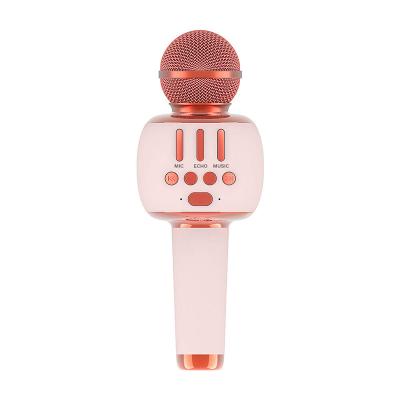 China Wireless Headset Microphone Karaoke Microphone with Controllable LED Lights Portable Handheld Karaoke Speaker Machine Christmas Birthday for sale