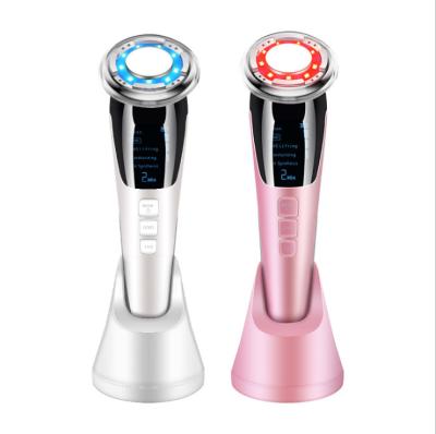 China Anti-Puffiness EMS Hot Cold Photon Beauty Instrument Face Skinwhiten Lift Tighten Face-lift Beauty Tool USB Portable Electric Face Massager for sale