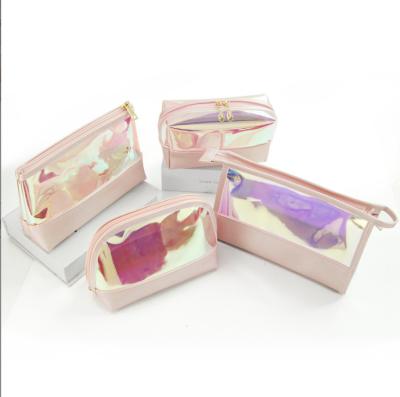 China Jelly Makeup Bags Travel PVC Zipper Cosmetic Bag Bath Pouch Giant Portable Luxury Clear Holographic Beauty Cosmetic Bag Skin Care for sale