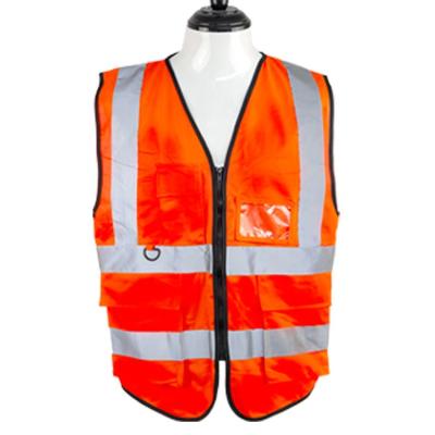 China High Visibility High Visibility Reflective Vest Safety Reflective Vest Multi Pockets Work Wear for sale