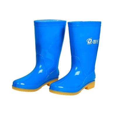 China Fashion Waterproof Blue Women Rain Shoes Rain Boots Colorful Women's High Boots Women's Shoes Water Shoes PVC Rain Boots for sale