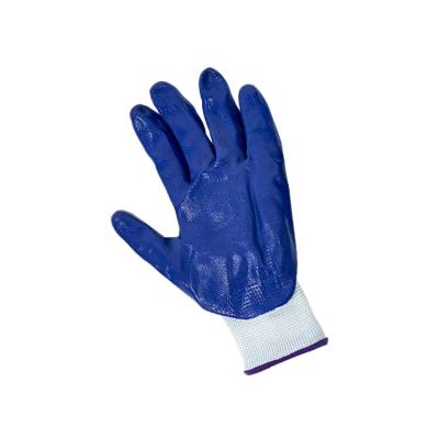 China Safety Work Nitrile Smooth Work Gloves Wear Resistant Protection Gloves Slip - Proof Oil - Proof Worksite Gloves for sale