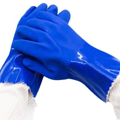 China Safety Work Waterproof Rubber Gloves General Purpose Rubber Industrial Grade Long Sleeve Blue for sale