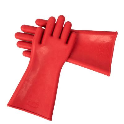 China Safety Operate Gloves /electrician Prevent Electric Charging Operation Gloves Electrical Insulating Rubber Gloves for sale