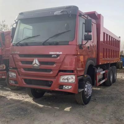 China SINOTRUK HOWO 6*4 Red 10tyre dump truck  Made in China dump trucks mack dump truck 6*4 3 stages > 8L for sale