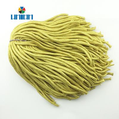 China Wholesale Beautiful Gold Silver 5mm Metallic Braided Rope For Bag Handle for sale