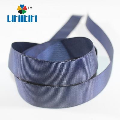 China 100 Yards Navy Blue Viable Custom Grosgrain Ribbon Wholesale Grosgrain Ribbon for sale