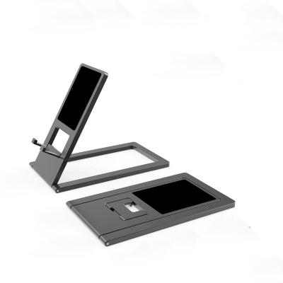 China Adjustable Count Design SY-08 Card Series Metal Desktop Stand 360 Degree Adjustment Foldable And Portable Mini Stand Desktop Mobile Phone Holder for sale