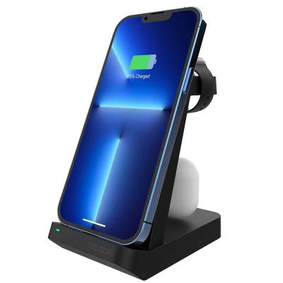 China New Smart Watch 2023 style 3in1 fast wireless charger 3 in 1 fast wireless charging station 15W 3in1 charger charging station for sale