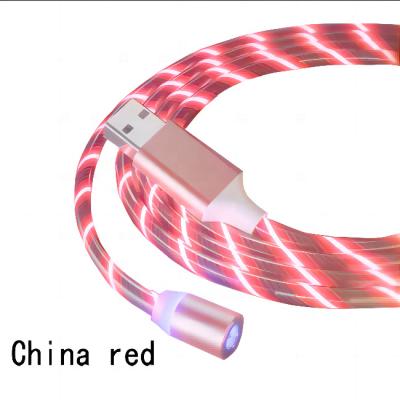 China 2023 High Speed ​​Hot Selling Magnetic Luminous Lamp 2.4A Charging Cable 3 in 1 IOS Mini Lightning New Design Lightweight USB C Data Line for sale