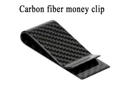 China Business Slip Resistant Waterproof Carbon Fiber Money Clips for sale