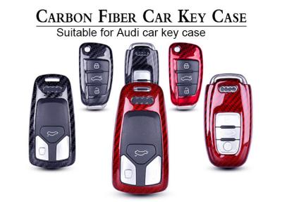 China Smart Remote Wear Resistant Audi Carbon Fiber Key Cover for sale