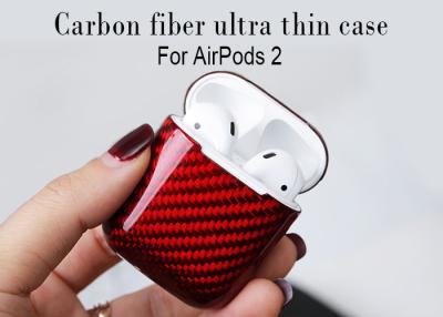 China Logo Printed Shockproof Apple Airpods Real Carbon Fiber Case for sale