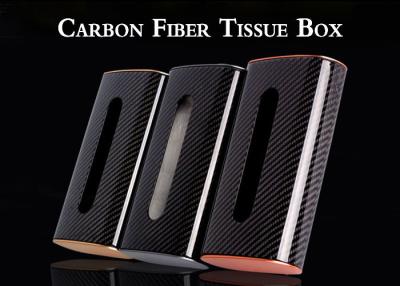 China corrosion resistant 3K Glossy Carbon Fiber Tissue Paper Box for sale