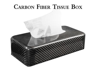 China Shockproof 3K Glossy Carbon Fiber Tissue Box for sale