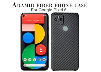 China Caja anti del teléfono de la fibra de Aramid de la huella dactilar para la cubierta de la fibra de carbono del pixel 5 de Google en venta