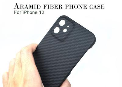 China Matte Finish Shockproof Aramid iPhone 12 Case Carbon Fiber Phone Case Kevlar Mobile Case for sale